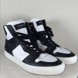 The Kooples Monochrome Men's High-Top Sneakers